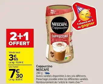 Carrefour Market Cappuccino nescafé offre