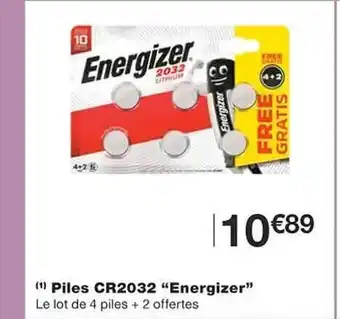Monoprix Piles cr2032 offre