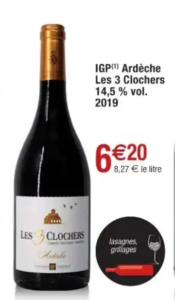 Cora x Carrefour IGP ardèche les 3 clochers 14,5% vol. 2019 offre