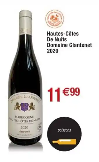 Cora x Carrefour Hautes-côtes de nuits domaine glantenet 2020 offre