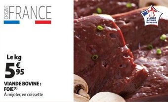 Auchan Viande bovine : foie offre