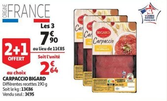Auchan Carpaccio bigard offre