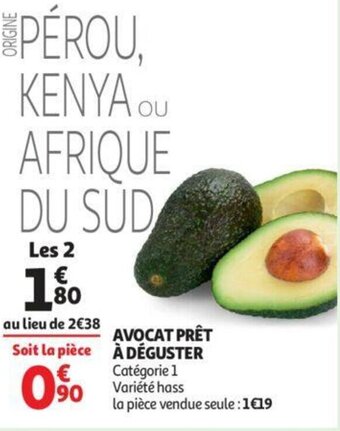Auchan Avocat prêt à déguster offre