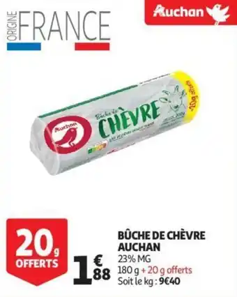 Auchan Bûche de chèvre auchan offre