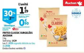 Auchan Frites classic surgelées auchan offre
