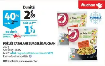 Auchan Poêlée catalane surgelée auchan offre