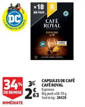 CAFÉ ROYAL capsules de café