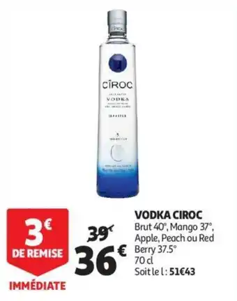 Auchan Vodka ciroc offre