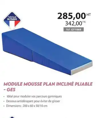 Casal Sport Module mousse plan incliné pliable - ges offre