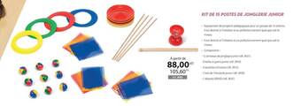 Casal Sport Kit de 15 postes de jonglerie junior offre