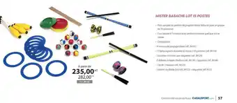 Casal Sport Mister babache lot 15 postes offre