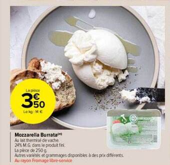 Carrefour Market Mozzarella burrata offre