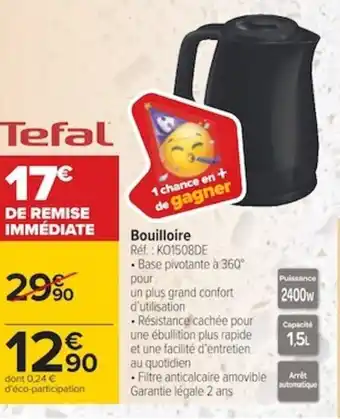 Carrefour Bouilloire offre