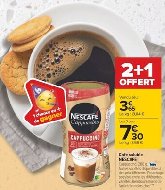 Carrefour NESCAFE café soluble offre