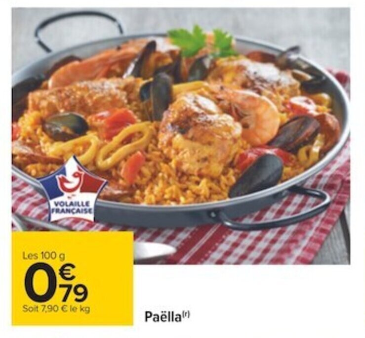 Promo Paella chez Carrefour