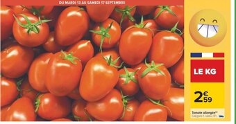 Carrefour Tomate Allongée offre