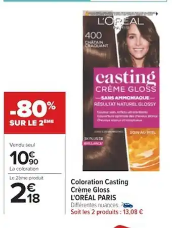 Carrefour l'Oreal Paris Coloration Casting Créme Gloss offre