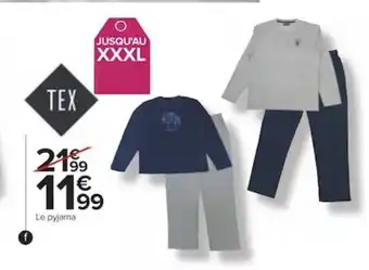 Carrefour Pyjama Long Polaire offre