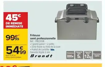 Carrefour Friteuse Semi Professionnelle offre
