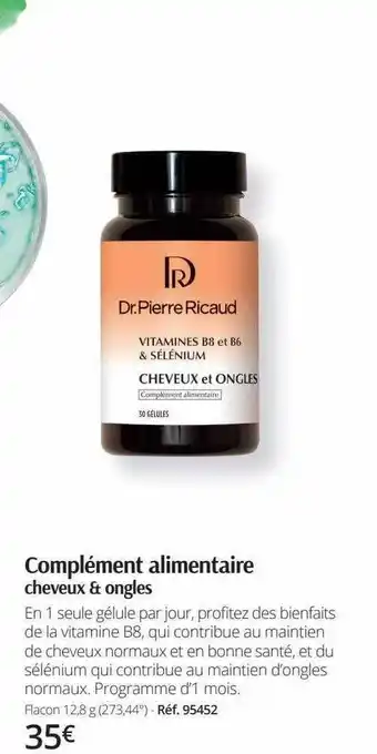 Dr Pierre Ricaud Complément alimentaire cheveux & ongles offre