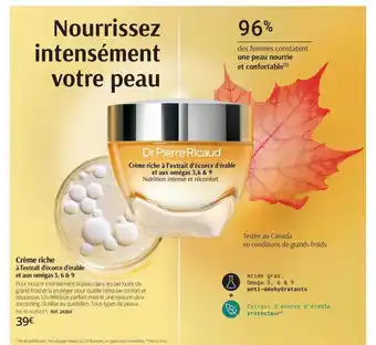 Dr Pierre Ricaud Crème riche à l'extrait d'écorce d'érable et aux omégas 3, 6 & 9 offre