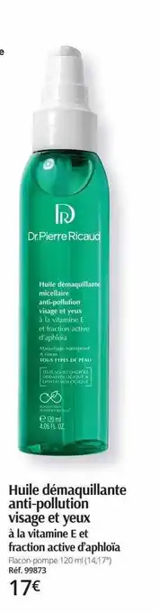 Dr Pierre Ricaud Huile démaquillante anti-pollution visage et yeux offre