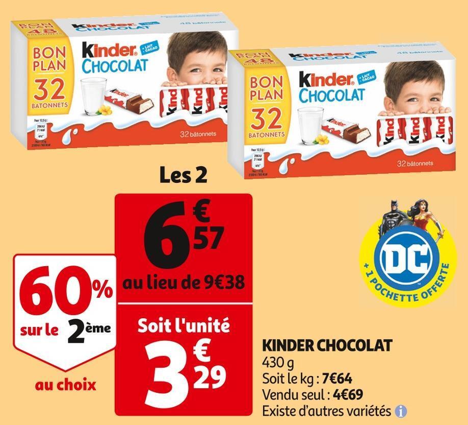Promo Ferrero kinder chocolat chez Auchan