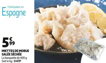 Auchan Miettes de morue salée séchée offre