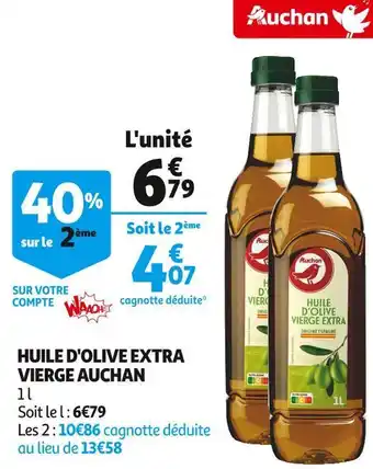 Auchan Auchan huile d'olive extra vierge offre