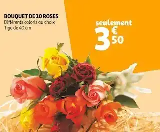 Auchan Bouquet de 10 roses offre