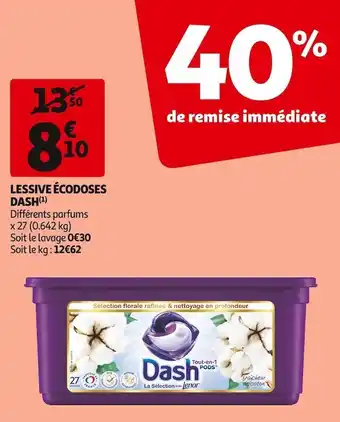 Auchan Dash lessive écodoses offre