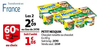 Auchan Nesquik petit nesquik offre