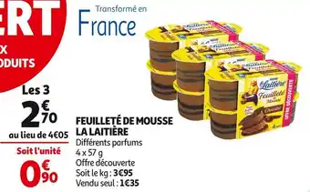 Auchan Nestlé feuilleté de mousse la laitière offre