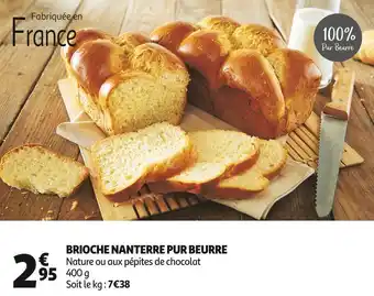 Auchan Brioche nanterre pur beurre offre