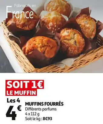 Auchan Muffins fourrés offre