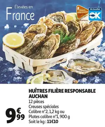 Auchan Filière responsable auchan huîtres offre