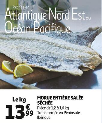 Auchan Morue entière salée séchée offre