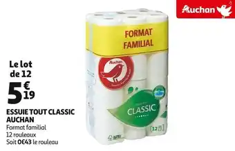 Auchan Auchan essuie tout classic offre