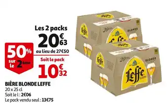 Auchan Leffe bière blonde offre