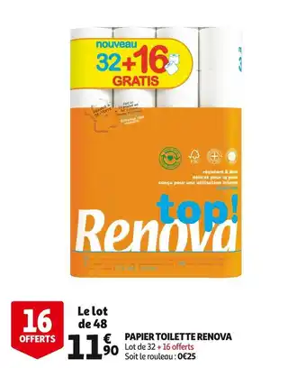 Auchan Renova papier toilette offre