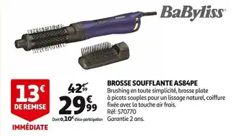 Auchan Babyliss brosse soufflant as84pe offre