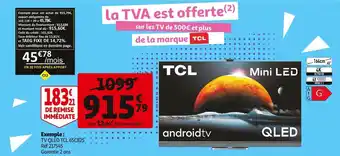 Auchan Tv qled tcl 65c825 offre
