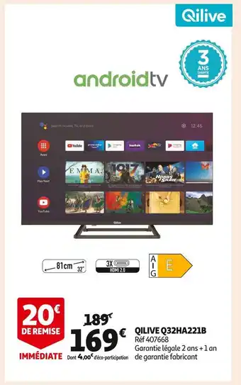 Auchan Qilive qilive q32ha221b offre