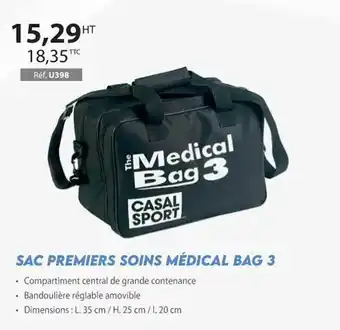 Casal Sport Sac premiers soins médical bag 3 casal sport offre