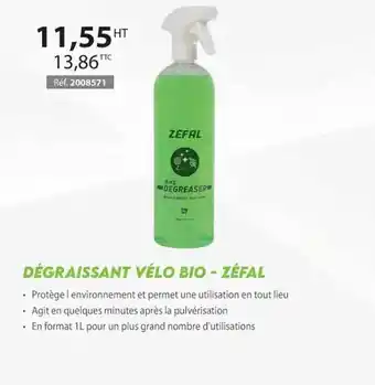 Casal Sport Dégraissant vélo bio - zéfal offre