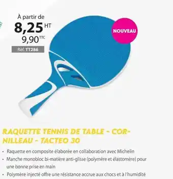 Raquette tennis de table - cornilleau - tacteo 30