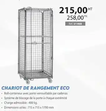 Casal Sport Chariot de rangement eco offre