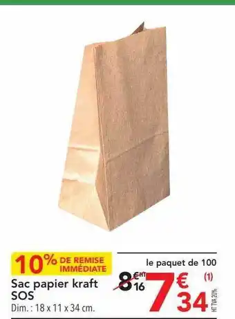 METRO Sac papier kraft sos offre
