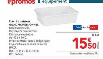 METRO Bac à division gilac professionnel offre