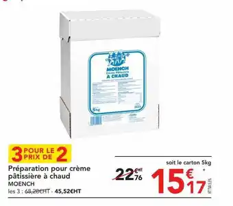 METRO Préparation pour crème pâtissière à chaud moench offre